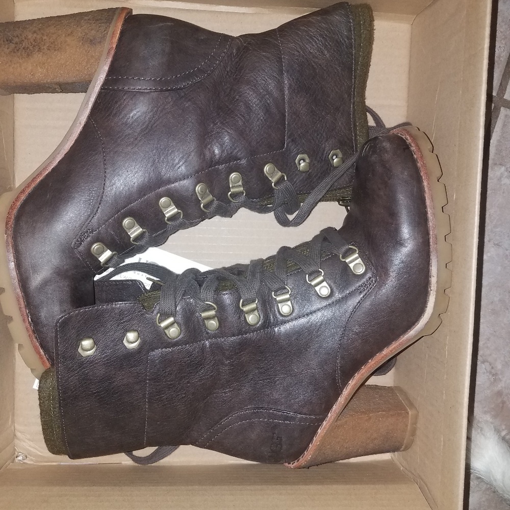 Ugg string up heeled boots.